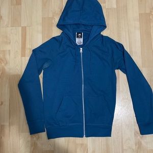 New Balance | teal, white, and black | zip-up hoodie | size extra small